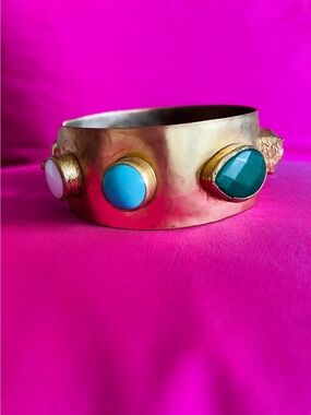 bohemian ANCIENT LOOK GOLD STONE BRACELET